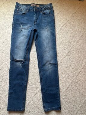 Kids Joe's Jeans Distressed Skinny Blue Denim